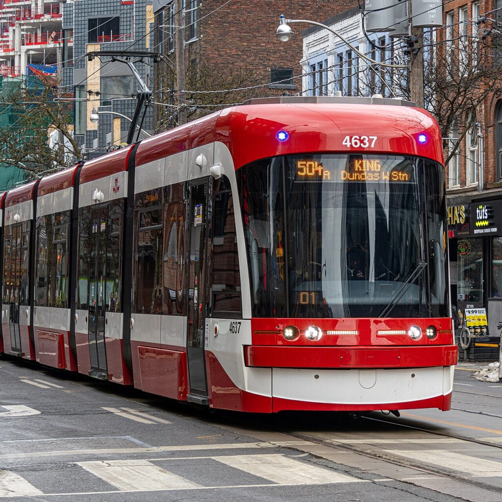 504 King streetcar at King Street West and Portland Street, Toronto