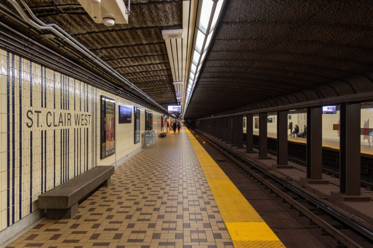 St. Clair West subway station platform, May 2026