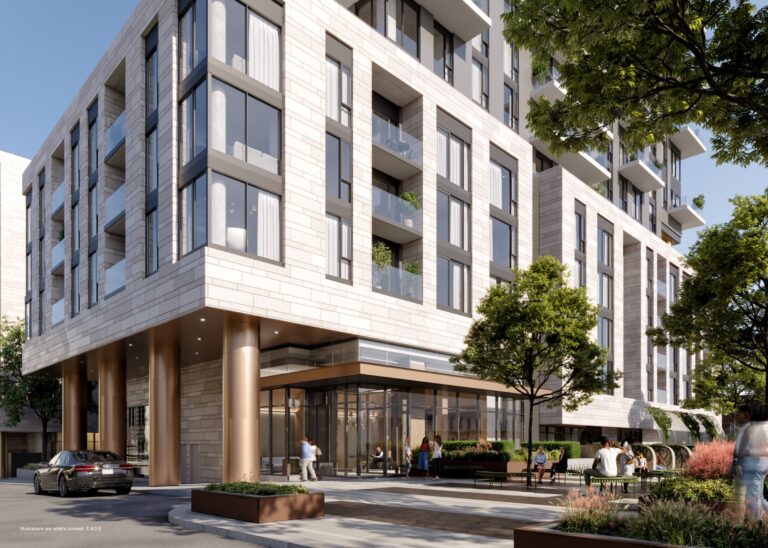 The Peony, Tower 2 of Forêt Forest Hill, seen from the street (artist’s concept)