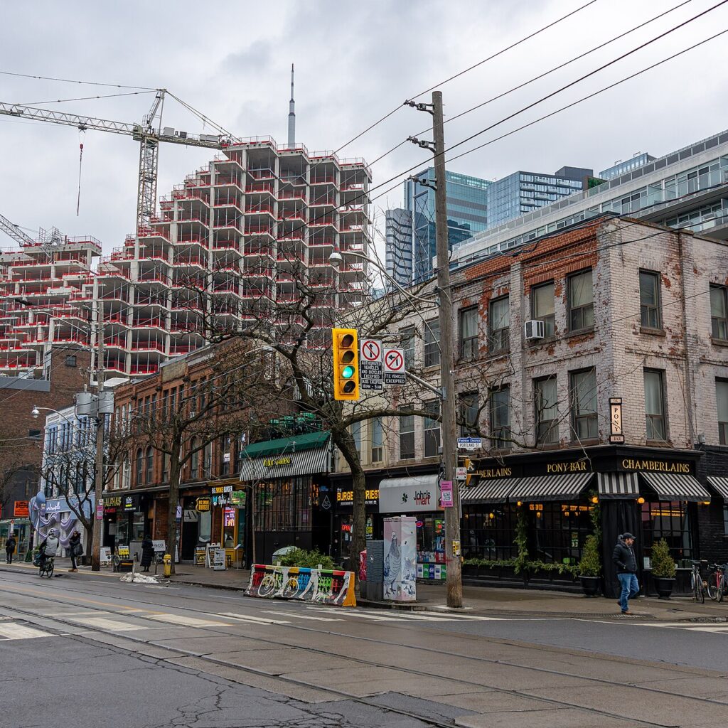 KING Toronto by BIG under construction at King Street West and Portland Street, December 2025