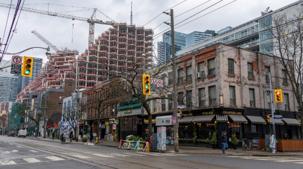 KING Toronto by BIG under construction at King Street West and Portland Street, December 2025