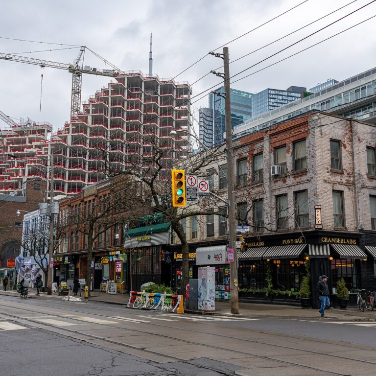 KING Toronto by BIG under construction at King Street West and Portland Street, December 2025